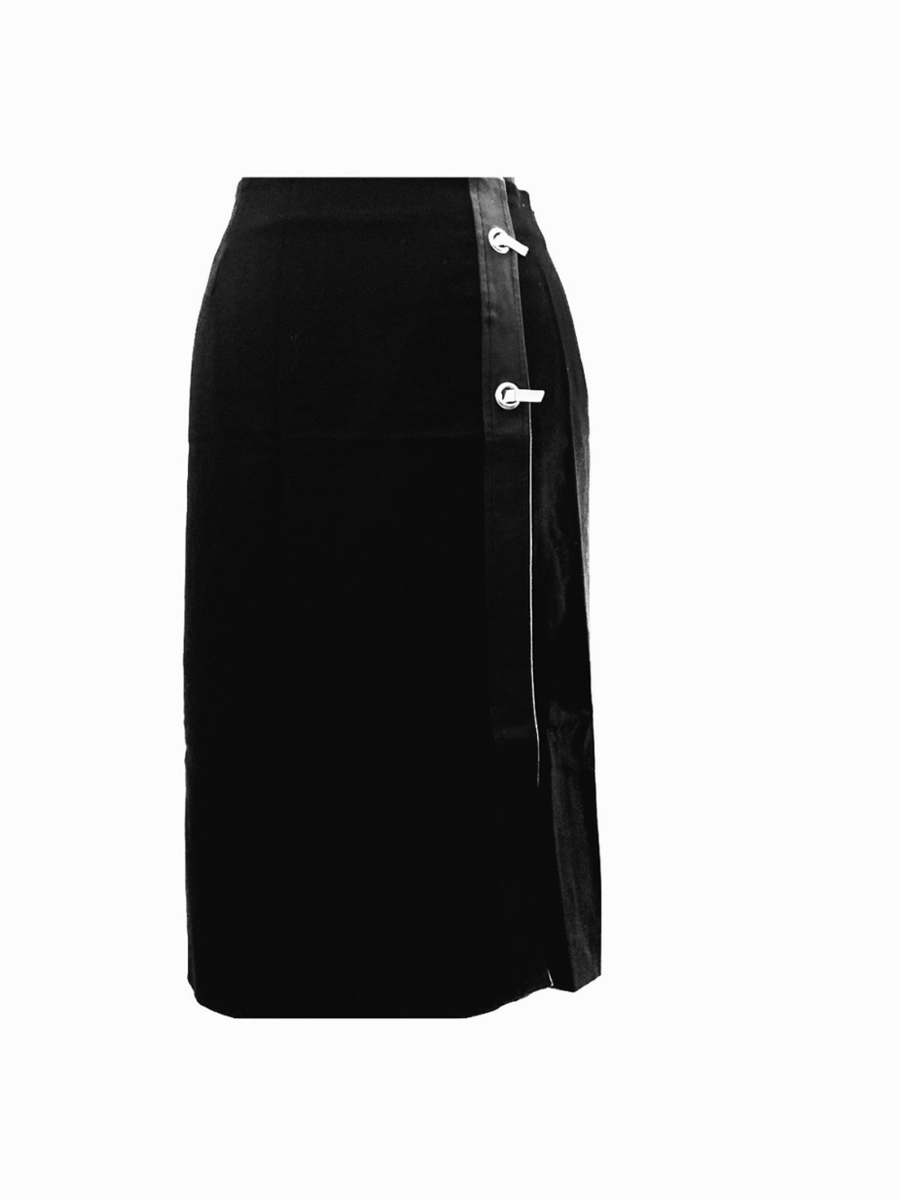 Alfani long faux wrap skirt.